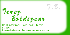terez boldizsar business card